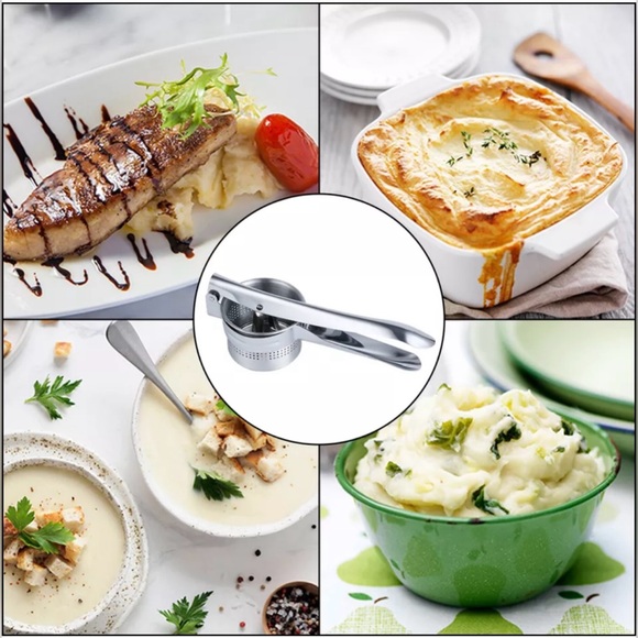 Stainless Steel Potato Ricer & Food Masher, 3 Discs, Easy Clean, 1 Cup Capacity - Picture 7 of 9